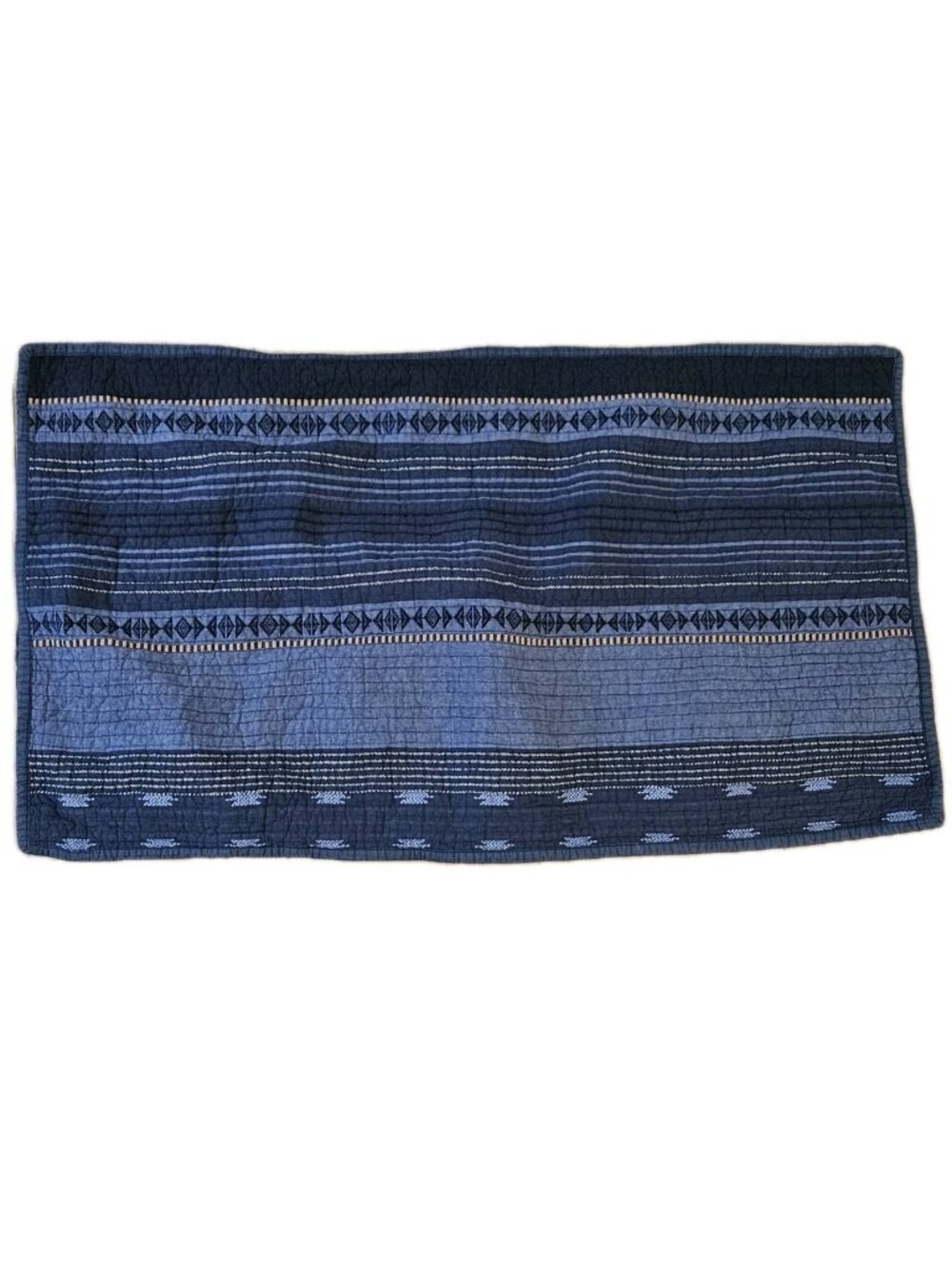 Frye Blue Upper Mesa Falls Pillow Sham Yarn Dyed Cotton King